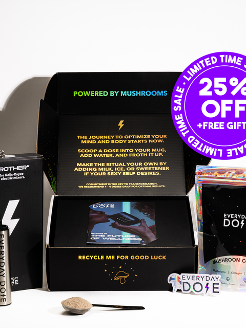 Everyday Dose 30 Serving of Mushroom Coffee + FREE Starter Kit (Retreat Special) Best Seller