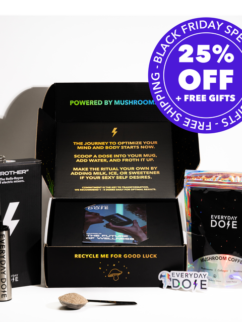 Everyday Dose Future Funders Special - 30 Servings of Mushroom Coffee + FREE Starter Kit For Sale